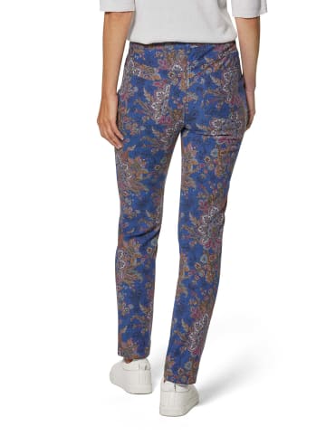 MADELEINE Schlanke Jeans mit Paisley-Print in lilablau / multicolor