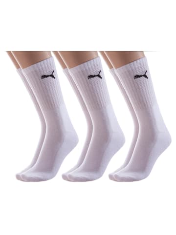 Puma Socks Unisex-Sport-Socken 3 Paar in weiß