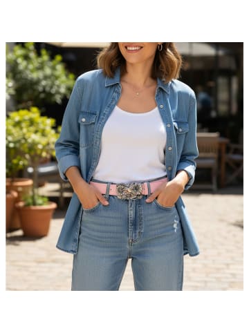 FRONHOFER Ledergürtel in Jade