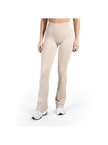 SMILODOX Schlaghose Leggings Aylin Scrunch in Taupe