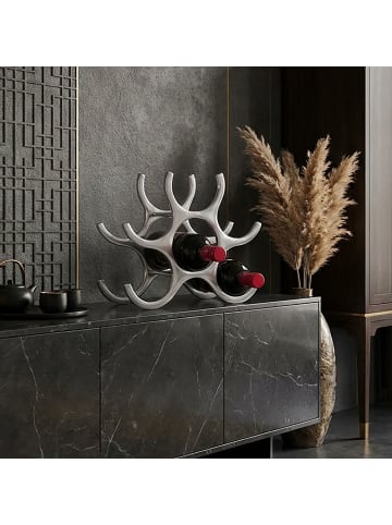 FineBuy Weinregal in Silber / Aluminium / 29x14x24