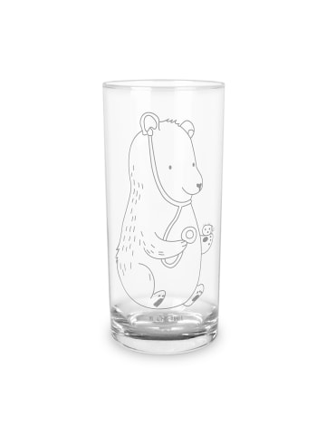 Mr. & Mrs. Panda Wasserglas Bär Arzt ohne Spruch in Transparent