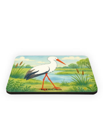 Mr. & Mrs. Panda Fridge Magnet Storch Design ohne Spruch in Weiß