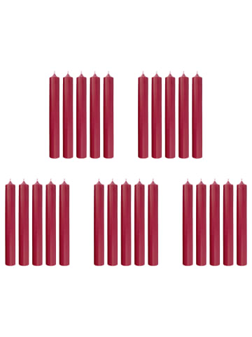 Butlers Butlers Stabkerze RAINBOW 25er-Set in Bordeaux