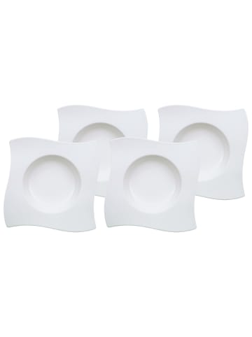 Villeroy & Boch 4er Set Suppenteller NewWave in Weiß ø 24 cm in weiß