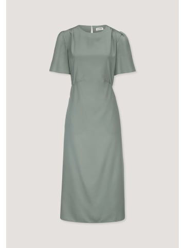 Hessnatur Hessnatur Gewebe Kleid gerafft Midi aus reinem Lyocell LYOCELL in mattgrün