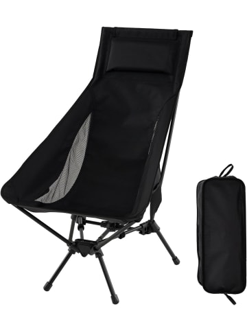 COSTWAY Campingstuhl faltbar in Schwarz