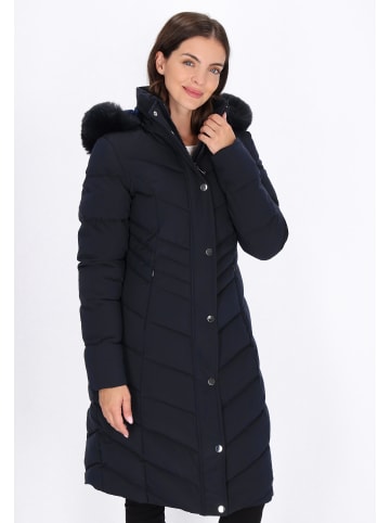 Usha Women Coat in navy