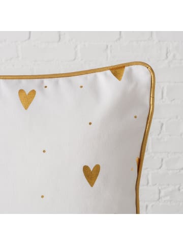 Boltze Dekokissen mit metallischer Umrandung DILARA in Gold, 45 x 13 x 45 cm