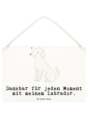 Mr. & Mrs. Panda Deko Schild Labrador Moment mit Spruch in Weiß