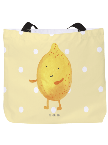 Mr. & Mrs. Panda Einkaufstasche Beste Freunde Zitrone ohne Spruch in Gelb Pastell