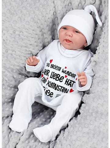 TupTam Baby Strampler Set mit Spruch in weiß