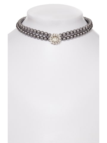 Schuhmacher Perlenkette LS003 in anthrazit