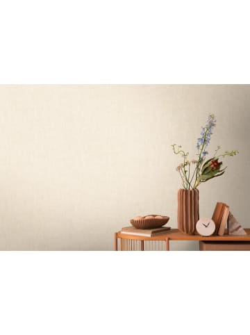 A.S. Création Tapete Soft Linen in Cremebeige 