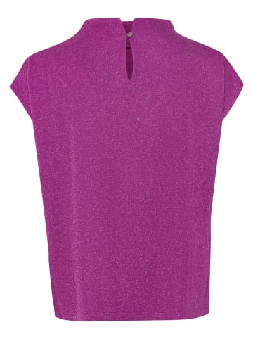 Zero  Glitzer Shirt mit Stehkragen in PurplePurple