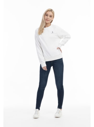 DreiMaster Damen Sweatshirt Mit Rundhals in Weiss