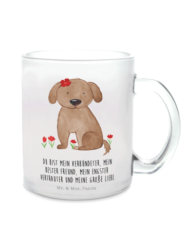 Mr. & Mrs. Panda Teetasse Hund Dame mit Spruch in Transparent