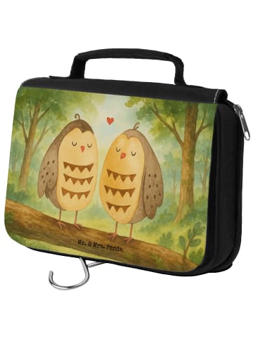Mr. & Mrs. Panda Kosmetiktasche Eulen Liebe Design ohne Spruch in Weiß