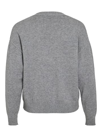 Vila Strickjacke in Medium Grey Melange