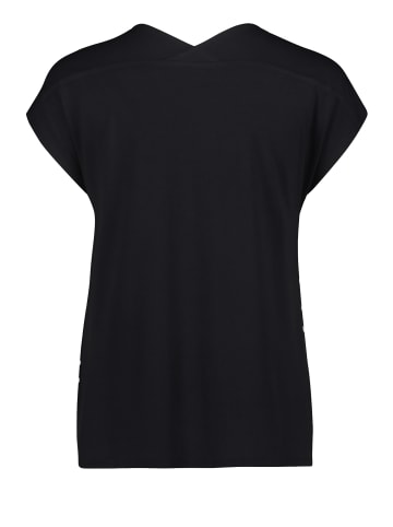 BETTY & CO Blusenshirt mit Webbesatz in Nature-Black