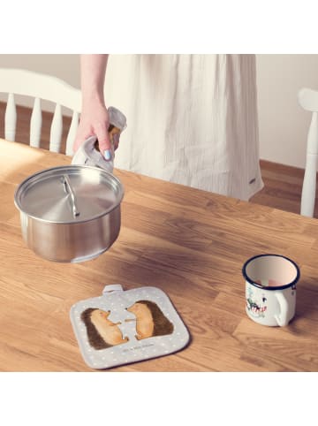 Mr. & Mrs. Panda topfhalter Igel Liebe ohne Spruch in Grau Pastell