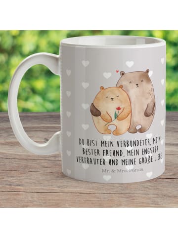 Mr. & Mrs. Panda Kinderpott Bären Liebe mit Spruch in Grau Pastell