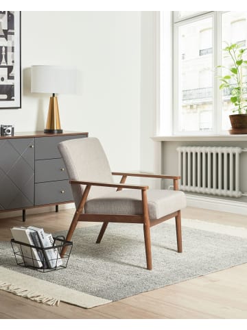 Beliani Sessel ESRUM in Grau/Braun - (W) 62 x (H) 79 x (L) 80 cm