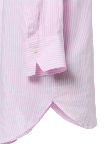 Marie Lund Leinenbluse Rihab in rosa weiß - 0046