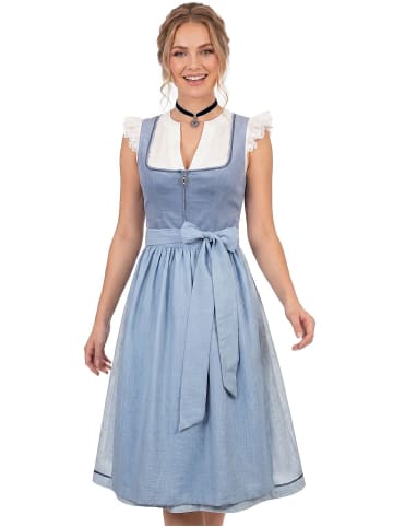 MarJo Midi Dirndl LANGENSTEIN in himmelblau