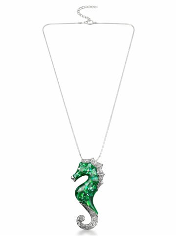 collezione alessandro Lange Kette " Seahorse " in grün