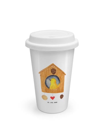 Mr. & Mrs. Panda Kaffeebecher To Go Vogelhaus Home ohne Spruch in Weiß