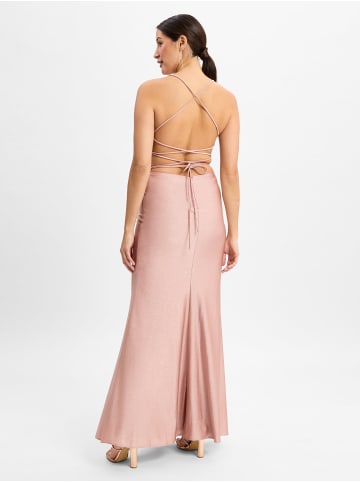 Unique Abendkleid mit Stola in altrosa - 0002