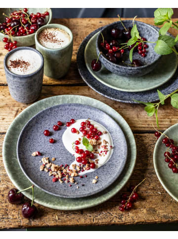 gipfelstück Geschirr-Set, Steinzeug Moos'N'Stein in Grau