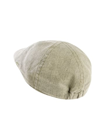 Camel Active Flat Cap aus Leinen-Mix in Olivgrün
