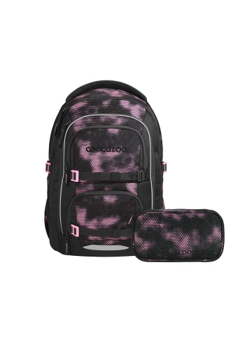 Coocazoo Schulrucksack-Set PORTER "Pink Illusion" 2-tlg. in Schwarz/Pink