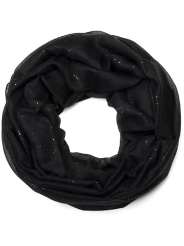 styleBREAKER Loop Schal mit Glitzer in Schwarz