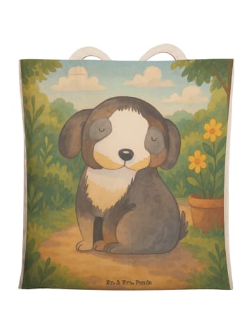 Mr. & Mrs. Panda Einkaufstasche Hund Entspannen Design ohne Spruch in Weiß