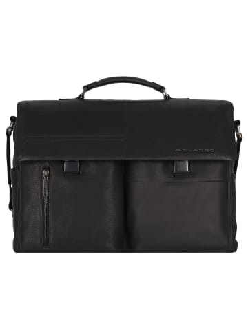 Piquadro Ronnie Aktentasche Leder 43 cm Laptopfach in black