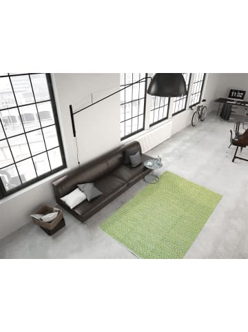Kayoom Wohnzimmer Teppich – Webteppich Aperitif 310 in grün - rechteckig