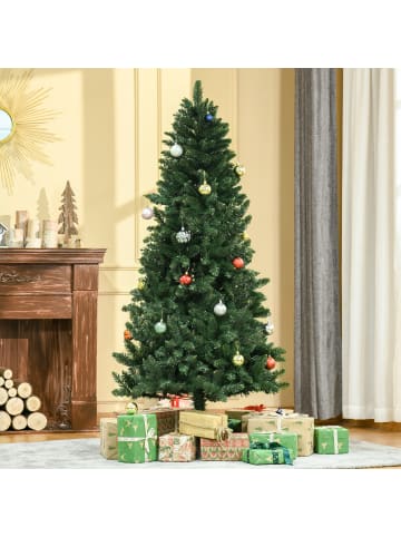 HOMCOM Weihnachtsbaum-Ø90 x 180H cm-Grün