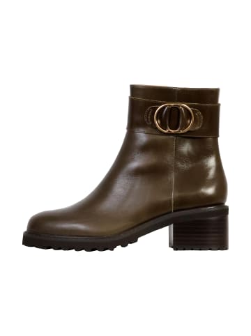 Emilie Karston Quinn Stiefeletten aus Leder mit Absatz Grün