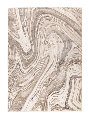 Vivorum Wohnzimmer / Schlafzimmer  Kurzflor Teppich Chalk 125 in silber - beige