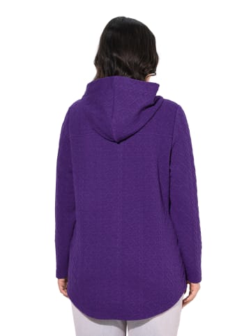 Ulla Popken Sweatjacke in tiefes violett