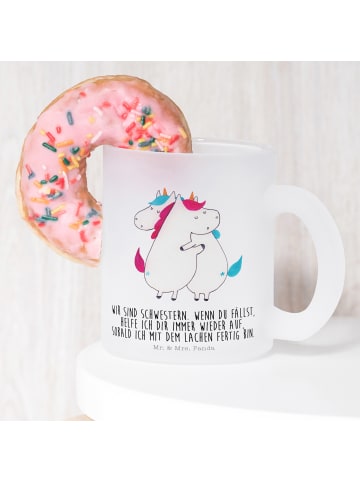 Mr. & Mrs. Panda Pott Einhörner Umarmen mit Spruch in Transparent