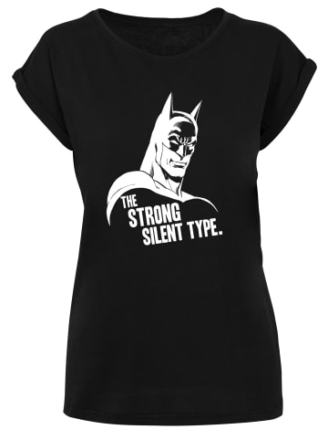 F4NT4STIC T-Shirt 'Batman The Strong Silent Type Superheld' in schwarz