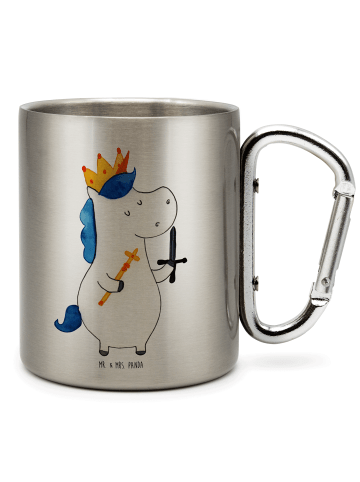 Mr. & Mrs. Panda Tasse Einhorn König mit Schwert ohne Spruch in Silber