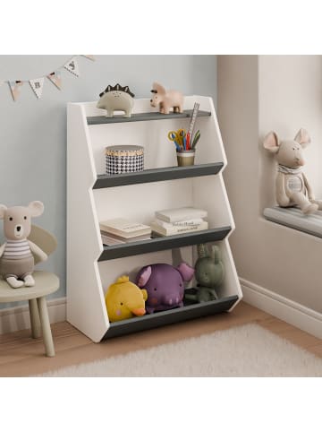 VCM  Holz Kinderregal Bücherregal Kinder Regal Italu in Weiß / Anthrazit