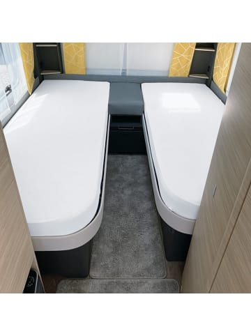 Erwin Müller Molton Matratzenschutz 3-tlg. Set für Wohnmobil/Wohnwagen Heckbett Neubrandenburg in weiß