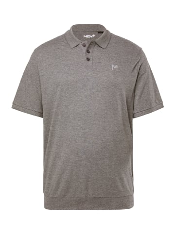 Men Plus Poloshirt in grau melange