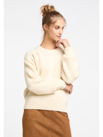 IZIA Damen Legerer Strickpullover in Creme